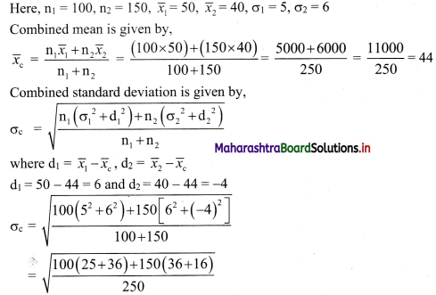Maharashtra-Board-11th-Commerce-Maths-Solutions-Chapter-2-Measures-of-Dispersion-Ex-2.3-Q1