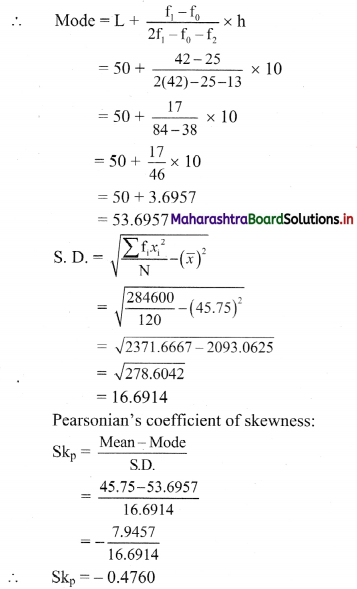Maharashtra-Board-11th-Commerce-Maths-Solutions-Chapter-3-Skewness-Miscellaneous-Exercise-3-Q7.2