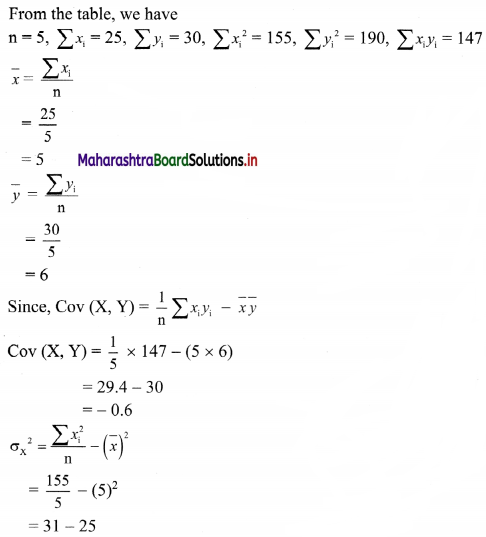 Maharashtra-Board-11th-Commerce-Maths-Solutions-Chapter-5-Correlation-Ex-5.1-Q7.2
