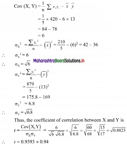 Maharashtra-Board-11th-Commerce-Maths-Solutions-Chapter-5-Correlation-Miscellaneous-Exercise-5-Q5.2