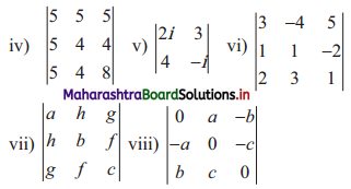 Maharashtra-Board-11th-Commerce-Maths-Solutions-Chapter-6-Determinants-Ex-6.1-Q1.1