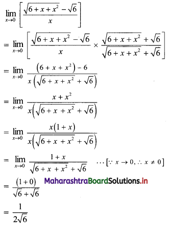 Maharashtra-Board-11th-Commerce-Maths-Solutions-Chapter-7-Limits-Ex-7.3-Q1-i