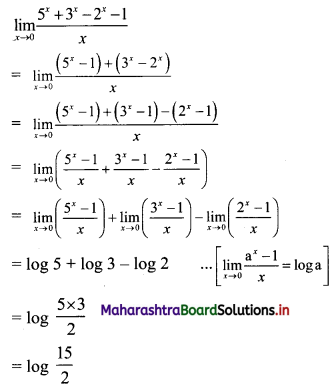 Maharashtra-Board-11th-Commerce-Maths-Solutions-Chapter-7-Limits-Ex-7.4-Q1ii