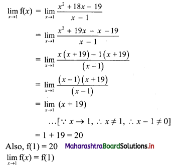 Maharashtra-Board-11th-Commerce-Maths-Solutions-Chapter-8-Continuity-Ex-8.1-Q2ii