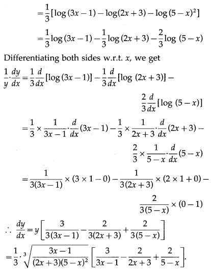 Maharashtra-Board-12th-Commerce-Maths-Solutions-Chapter-3-Differentiation-Ex-3.3-II-Q3.1