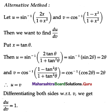 Maharashtra-Board-12th-Maths-Solutions-Chapter-1-Differentiation-Ex-1.4-Q4-ii.1