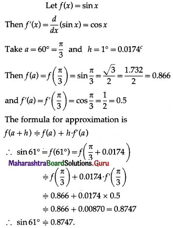 Maharashtra-Board-12th-Maths-Solutions-Chapter-2-Applications-of-Derivatives-Ex-2.2-Q2-i