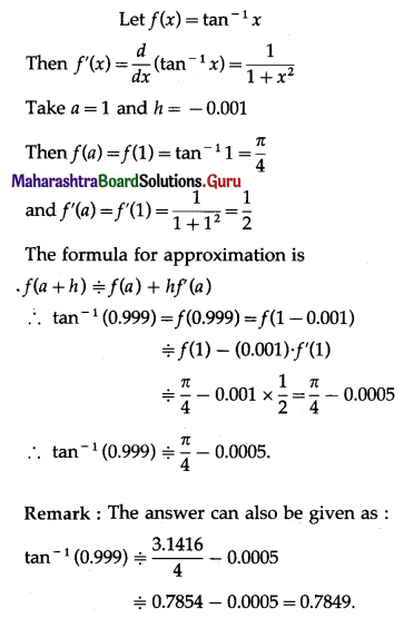 Maharashtra-Board-12th-Maths-Solutions-Chapter-2-Applications-of-Derivatives-Ex-2.2-Q3-i
