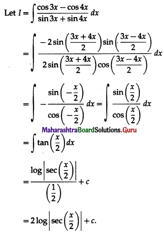 Maharashtra-Board-12th-Maths-Solutions-Chapter-3-Indefinite-Integration-Ex-3.2A-II-Q1