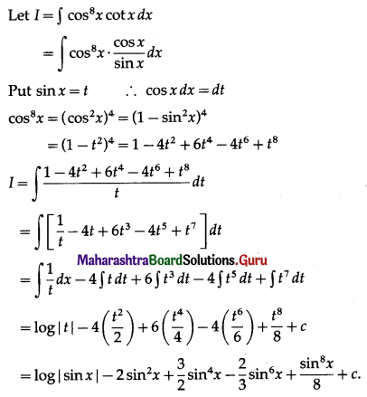 Maharashtra-Board-12th-Maths-Solutions-Chapter-3-Indefinite-Integration-Ex-3.2A-II-Q10