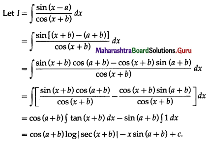 Maharashtra-Board-12th-Maths-Solutions-Chapter-3-Indefinite-Integration-Ex-3.2A-II-Q3