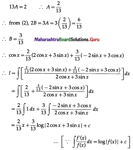 Maharashtra-Board-12th-Maths-Solutions-Chapter-3-Indefinite-Integration-Ex-3.2A-II-Q6.1