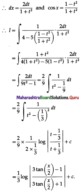 Maharashtra-Board-12th-Maths-Solutions-Chapter-3-Indefinite-Integration-Ex-3.2B-II-Q2.1