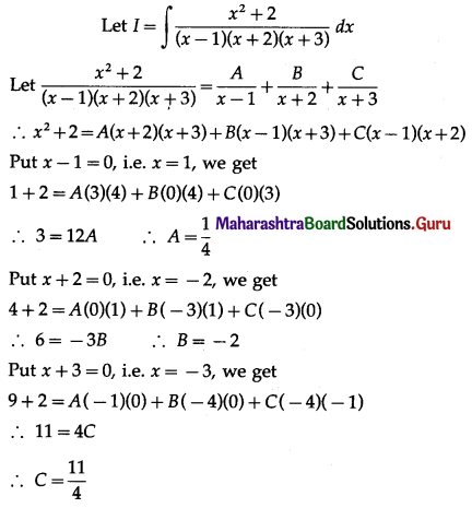 Maharashtra-Board-12th-Maths-Solutions-Chapter-3-Indefinite-Integration-Ex-3.4-Q1