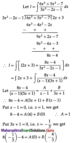 Maharashtra-Board-12th-Maths-Solutions-Chapter-3-Indefinite-Integration-Ex-3.4-Q6