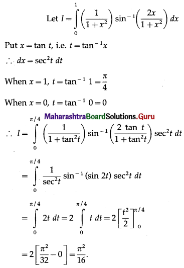 Maharashtra-Board-12th-Maths-Solutions-Chapter-4-Definite-Integration-Miscellaneous-Exercise-4-III-Q1