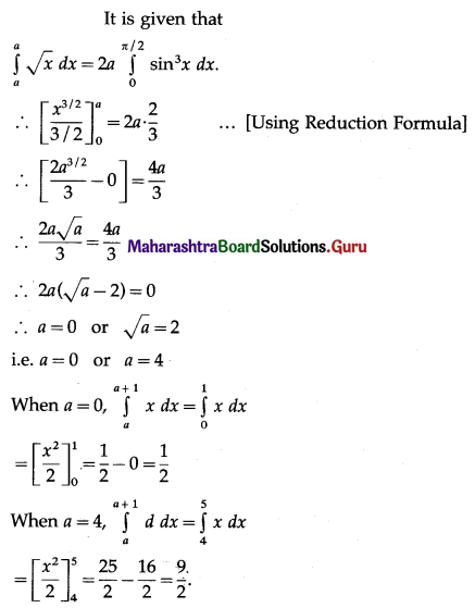 Maharashtra-Board-12th-Maths-Solutions-Chapter-4-Definite-Integration-Miscellaneous-Exercise-4-IV-Q1