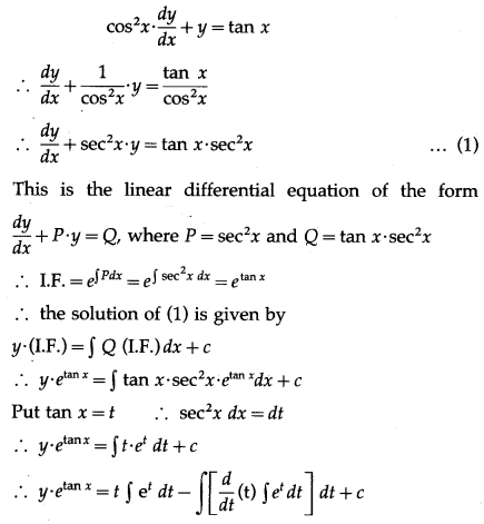 Maharashtra-Board-12th-Maths-Solutions-Chapter-6-Differential-Equations-Ex-6.5-Q1-ii