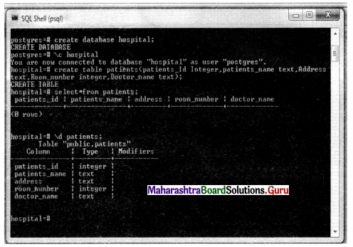 Maharashtra-Board-Class-11-Information-Technology-Practicals-Skill-Set-6-DBMS-PostgreSQL-SOP-1.1